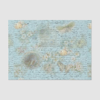 Blaue Ostervögel und Nester Dekoupage Papier