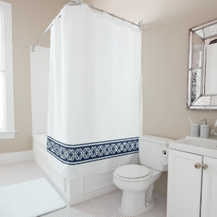 Blaue Ostgrenze für Navy in benutzerdefinierter Fa Duschvorhang