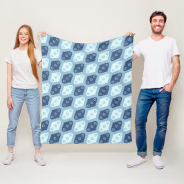 Blaue Ovale Seeteufel runder Wassertropfen Moderne Fleecedecke
