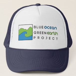 Blaue Ozean-grüne Erdprojekt-Hut-Marine Truckerkappe