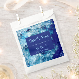 Blaue Ozeanwasser-Gastgeschenk Hochzeit Geschenktütchen