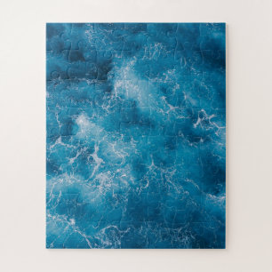 Blaue Ozeanwellen abstürzen Puzzle