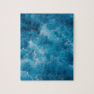 Blaue Ozeanwellen abstürzen Puzzle