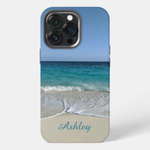 Blaue Ozeanwellen an einem karibischen Strand V2 U iPhone 13 Pro Hülle
