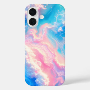 Blaue Ozeanwellen Rosa Sommer Meer Strand Türkis iPhone 16 Hülle