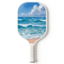 Blaue Ozeanwellen | Strand Meer Aquarell