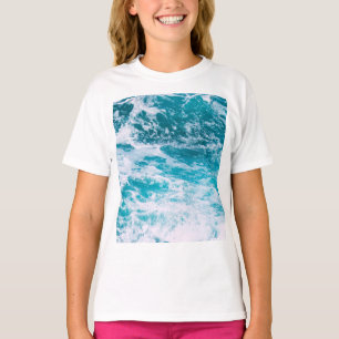 Blaue Ozeanwellen T-Shirt