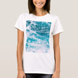 Blaue Ozeanwellen T-Shirt