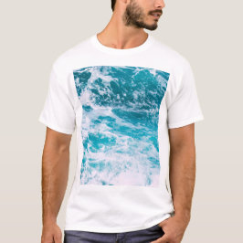 Blaue Ozeanwellen T-Shirt