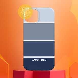 Blaue Paint Chips Strip mit Individuelle Name iPhone 16 Hülle
