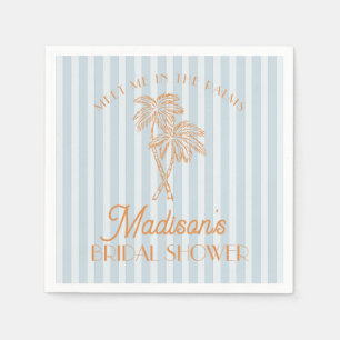 Blaue Palm Springs Pastell Strand Junggesellinnena Serviette