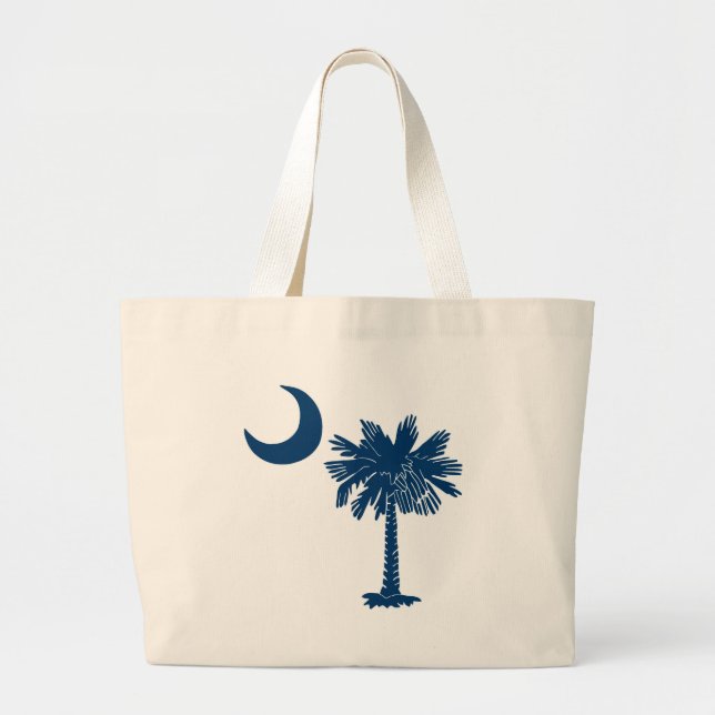 Blaue Palmetto-Tasche Jumbo Stoffbeutel (Vorne)