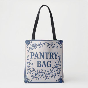 "BLAUE PANTRY-TASCHE" - CHINOISERIE-TOTE