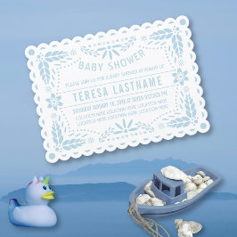 Blaue Papagei-Pikado-Dusche Einladung