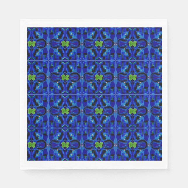 Blaue Papierservietten (Vorderseite)