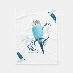 Blaue Parakeet-Decke Fleecedecke