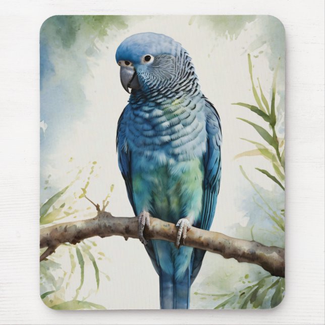 Blaue Parakeet Eukalyptus Tree Mousepad (Vorne)