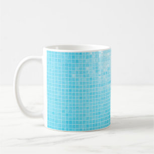 Blaue Pastell-Keramikwand- und Bodenfliesen abstra Kaffeetasse