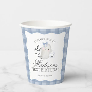 Blaue Pastell-Little-Boo-Geister-Geburtstagsfeier- Pappbecher