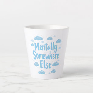 Blaue Pastell-Träumerin-Spruch Milchtasse