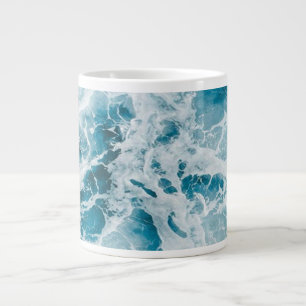 Blaue Pazifikwelle Jumbo-Tasse