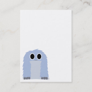 Blaue Pelzmonster-Visitenkarte Visitenkarte