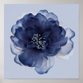 BLAUE PEONY BLUME POSTER