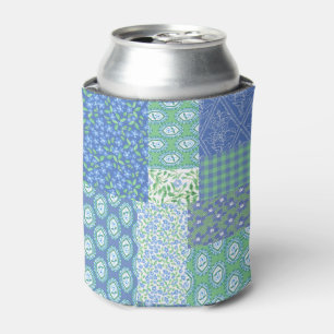 Blaue Periwinkle Floral Boho Imitate Muster Muster Dosenkühler