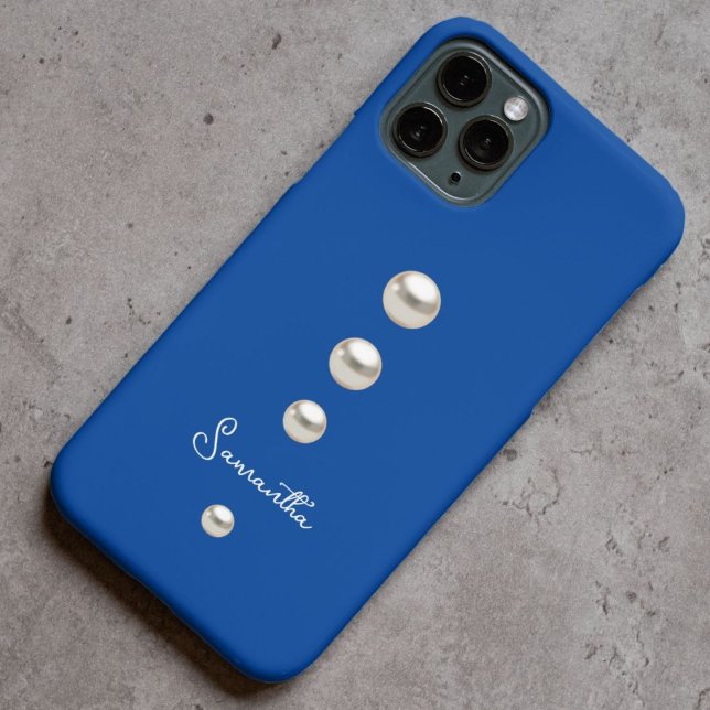 Blaue Perlen Case-Mate iPhone Hülle (Von Creator hochgeladen)