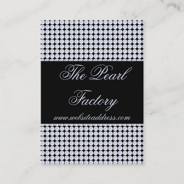 Blaue Perlen-Perlen-Schmuck-Visitenkarten Visitenkarte (Vorderseite)