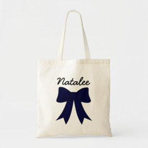 Blaue personalisierte Bogen-Budget-Tasche Tragetasche
