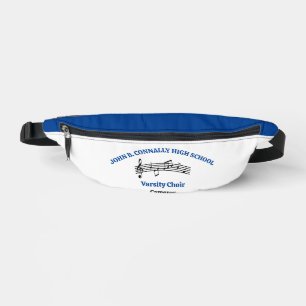 Blaue personalisierte Chorsänger Noten Bauchtasche