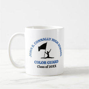 Blaue personalisierte Color Guard der High School Kaffeetasse