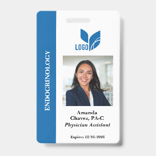 Blaue personalisierte Mitarbeiter-ID-Foto-Name Ausweis