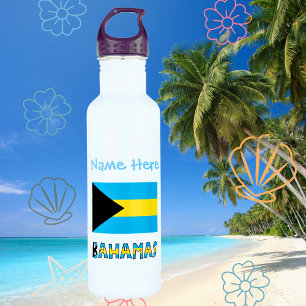 Blaue Personalisierung der Bahamas und der Bahamas Edelstahlflasche