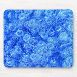 Blaue Perücke für den Karneval Mousepad