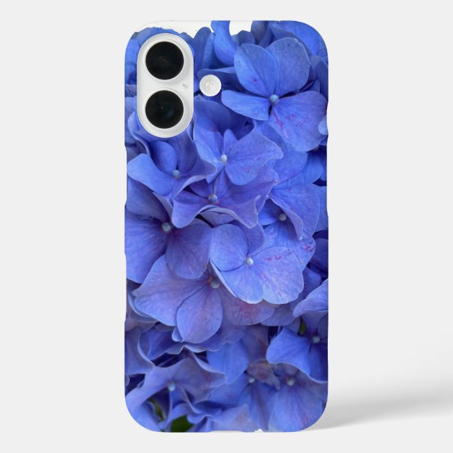 Blaue Perwinkle, elegante Blumenhydrangeas Case-Mate iPhone Hülle (Rückseite)