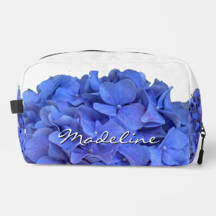 Blaue Perwinkle, elegante Blumenhydrangeas Waschbeutel