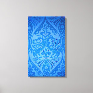 Blaue Pfauenvögel Leinwanddruck