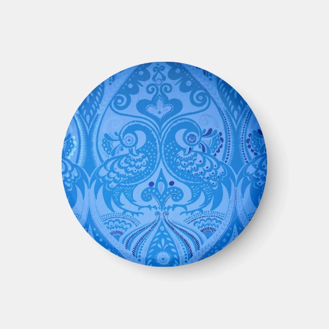 Blaue Pfauenvögel Magnet (Vorne)