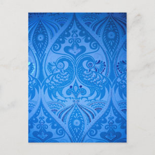 Blaue Pfauenvögel Postkarte