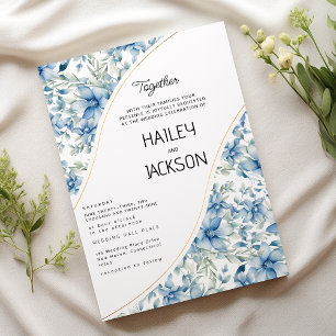 Blaue Pfefferminze Botanische Hochzeit der Wasserf Einladung
