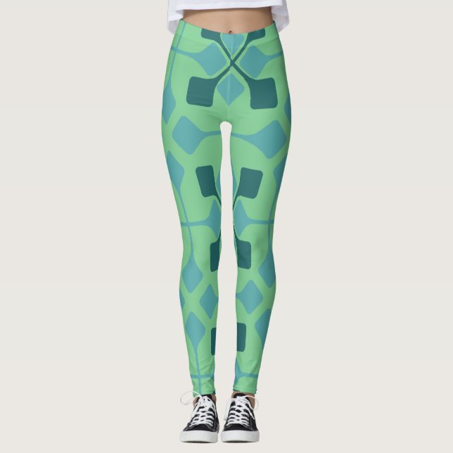 Blaue Pfeile Leggings (Vorderseite)