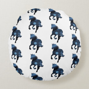 Blaue Pferd Kunst Kissen