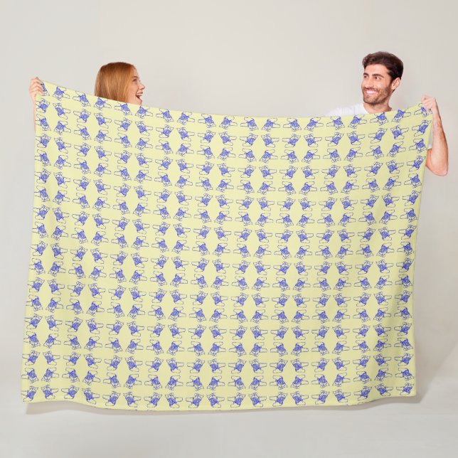 Blaue Pferde Fleecedecke (Beispiel)