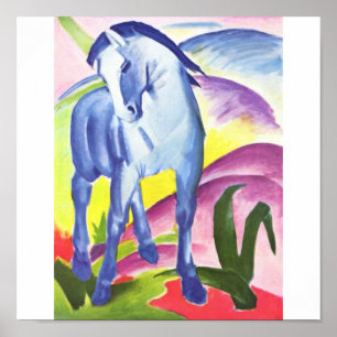 Blaue Pferdeschöne Kunst Franz Marcs Poster