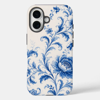 Blaue Pfingstrose Blumenhandygehäuse iPhone 16 Hülle