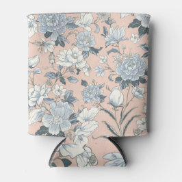 Blaue Pfingstrosen Pfirsich Botanisch Vintage Flor Dosenkühler