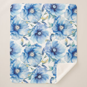Blaue Pflaume-Blume Sherpadecke
