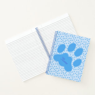 Blaue Pfoten Notizbuch